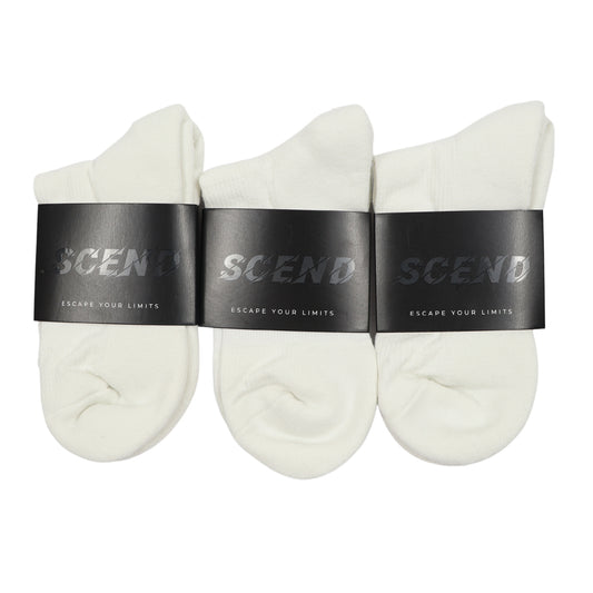 White quarter sport socks | Pack of 3