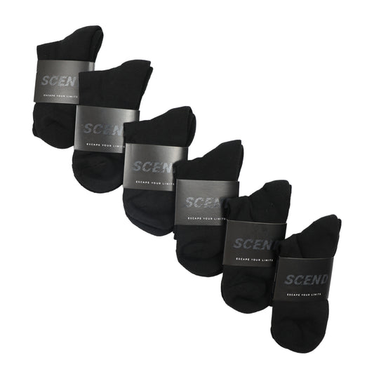 Black quarter sport socks | Pack of 6