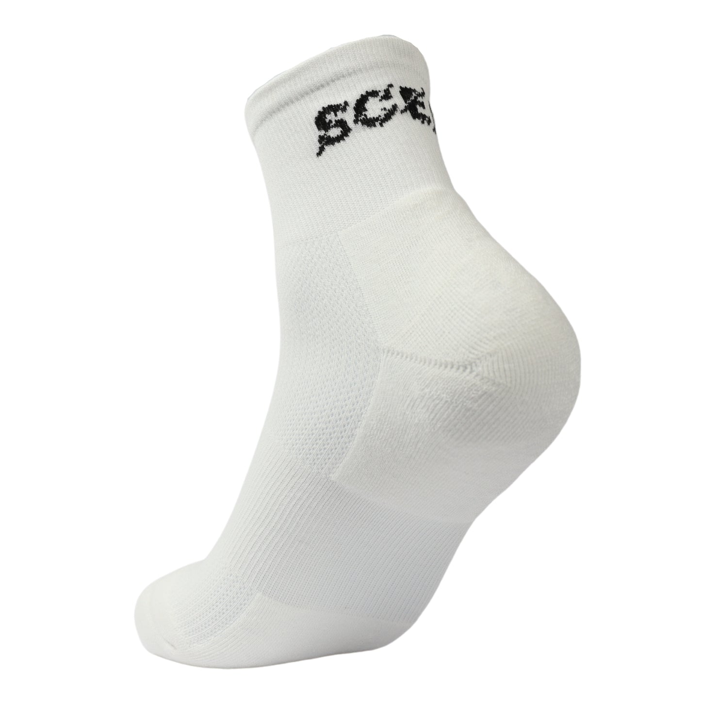 Men's white quarter sport socks