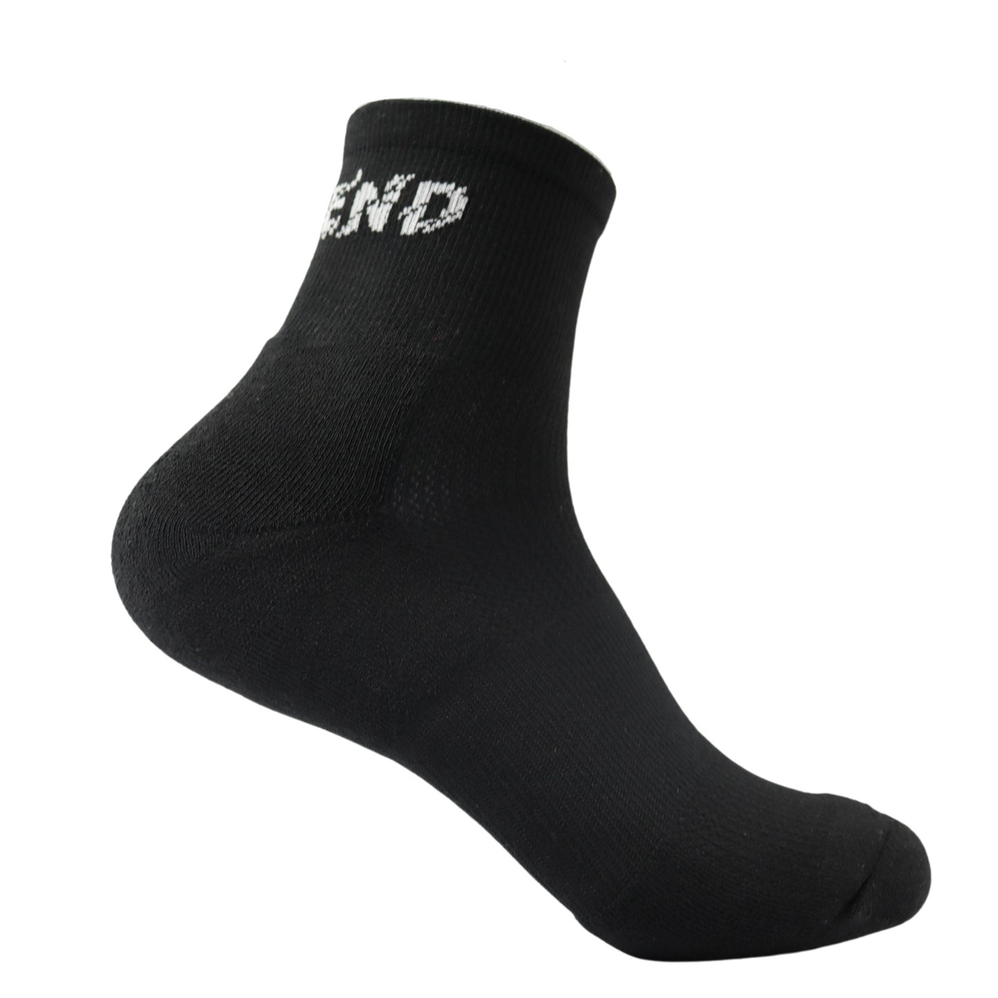 Men's Black Quarter Performance Socks