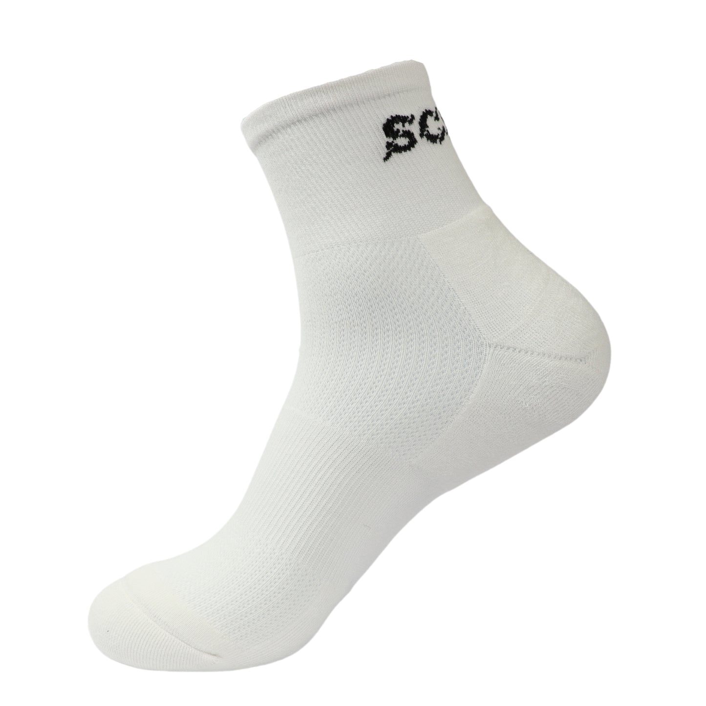 Men's white quarter sport socks