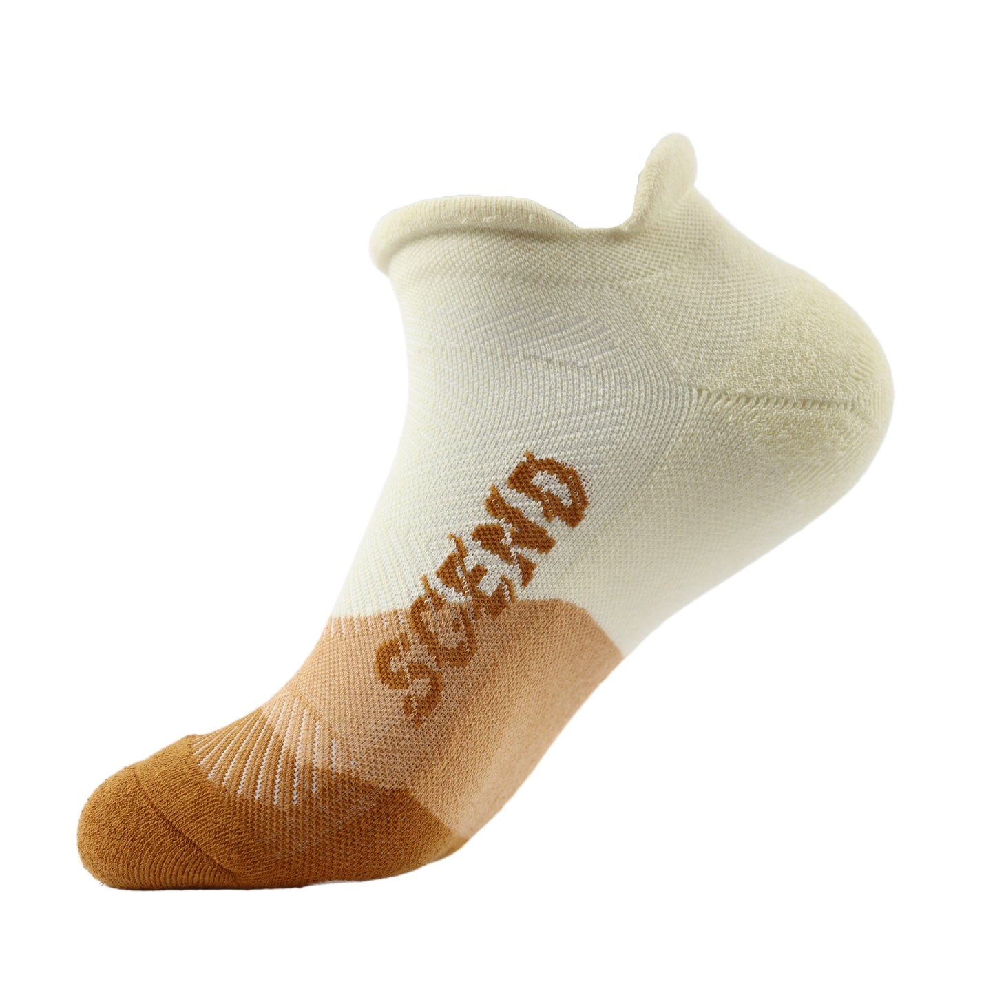 Men's tan short cushion socks