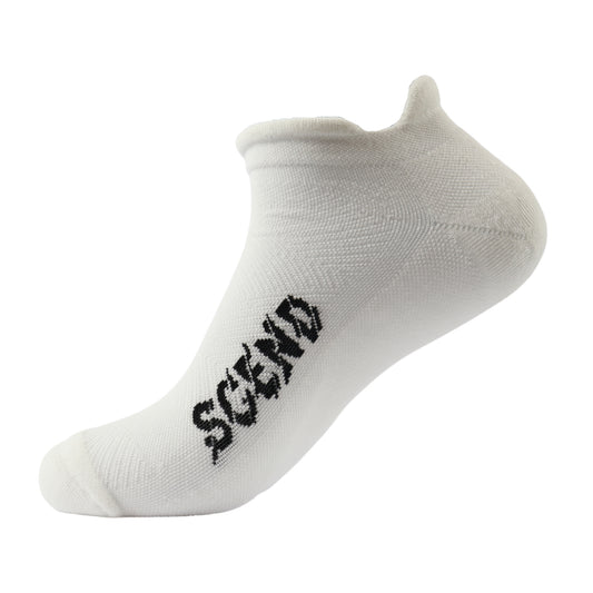 Women's white short cushion socks