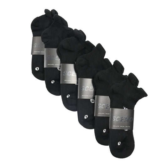 Black cushion sport socks | Pack of 6