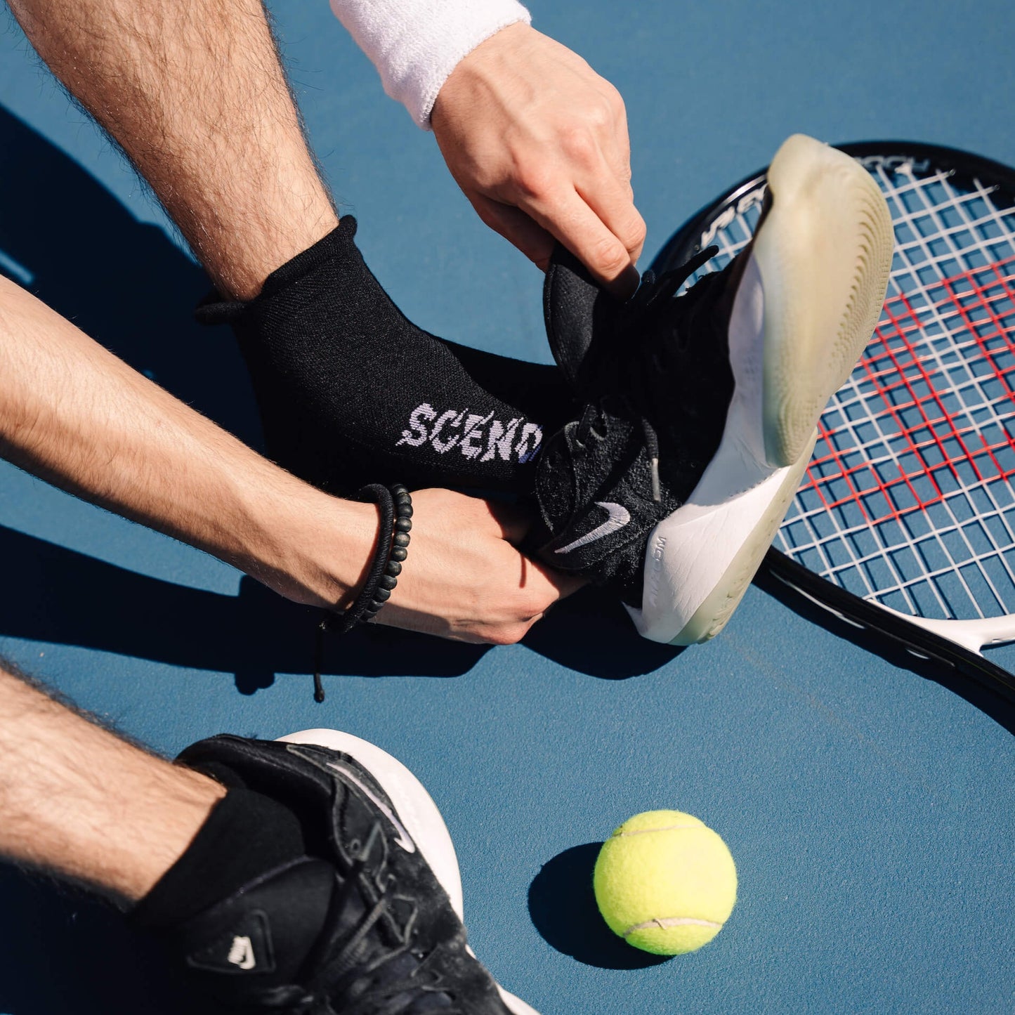 Men's black short cushion socks